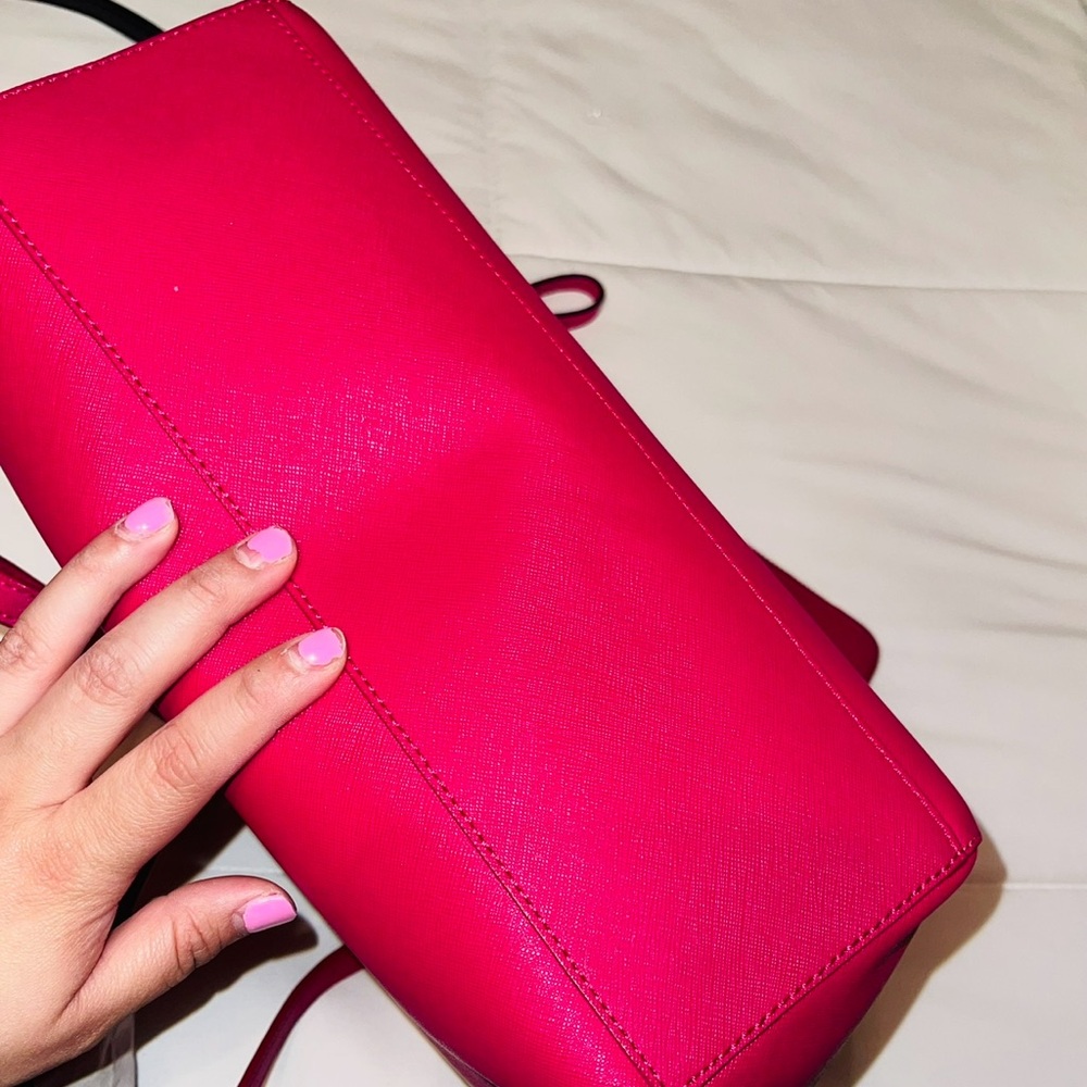Tory Burch Fuchsia Tote and Wristlet Set - Picture 3 of 4